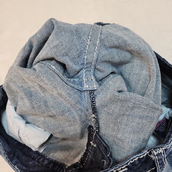 Vintage Y2k Vigoss Jeans 11/12 32 Low Rise Slim Boot Gold Sequins Sparkly - Picture 15 of 15